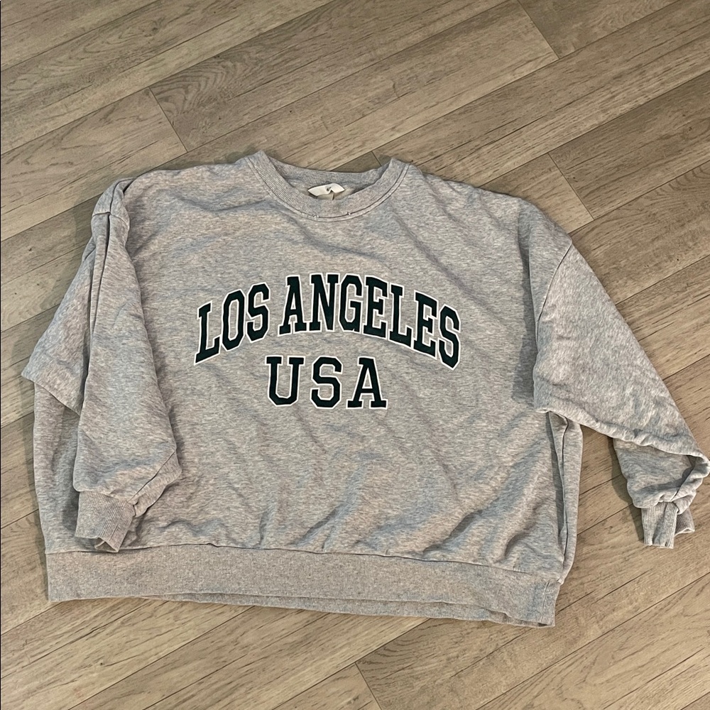 H&M Gray Los Angeles USA graphic sweatshirt Sweater plus xxl